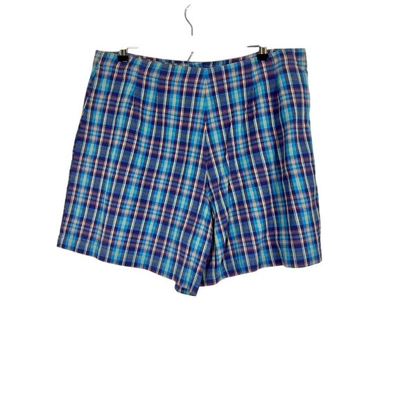 Retro LL Bean Plaid Skort 18 Blue Academia Preppy Boho Western Classic Chic 80s - Picture 8 of 11
